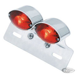 FEU UNIVERSEL DOUBLE MINI CAT EYE AVEC SUPPORT DE PLAQUE