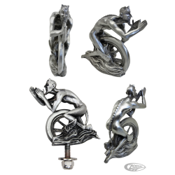 ORNEMENT DE GARDE-BOUE DIABLE ET ROUE