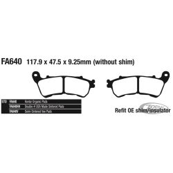 PLAQUETTES DE FREIN, AVANT