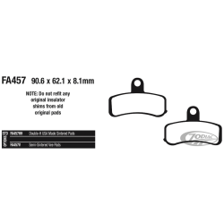 PLAQUETTES DE FREIN, AVANT