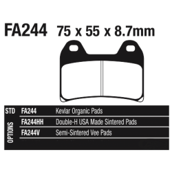 PLAQUETTES DE FREIN, AVANT
