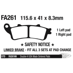 PLAQUETTES DE FREIN, AVANT