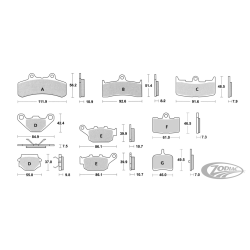PLAQUETTES DE FREIN, AVANT