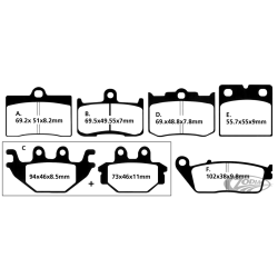 PLAQUETTES DE FREIN, AVANT