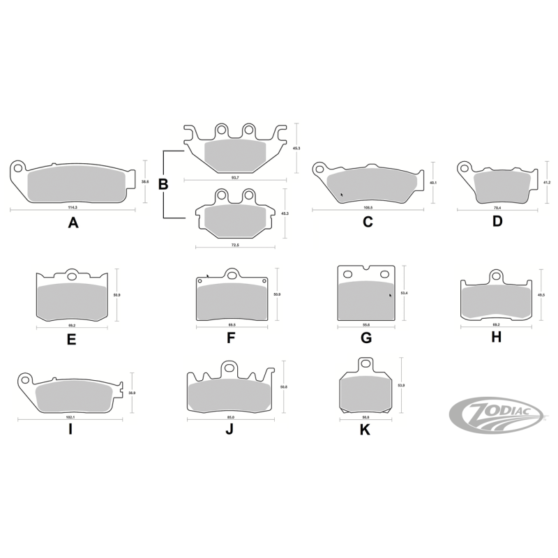 PLAQUETTES DE FREIN, AVANT