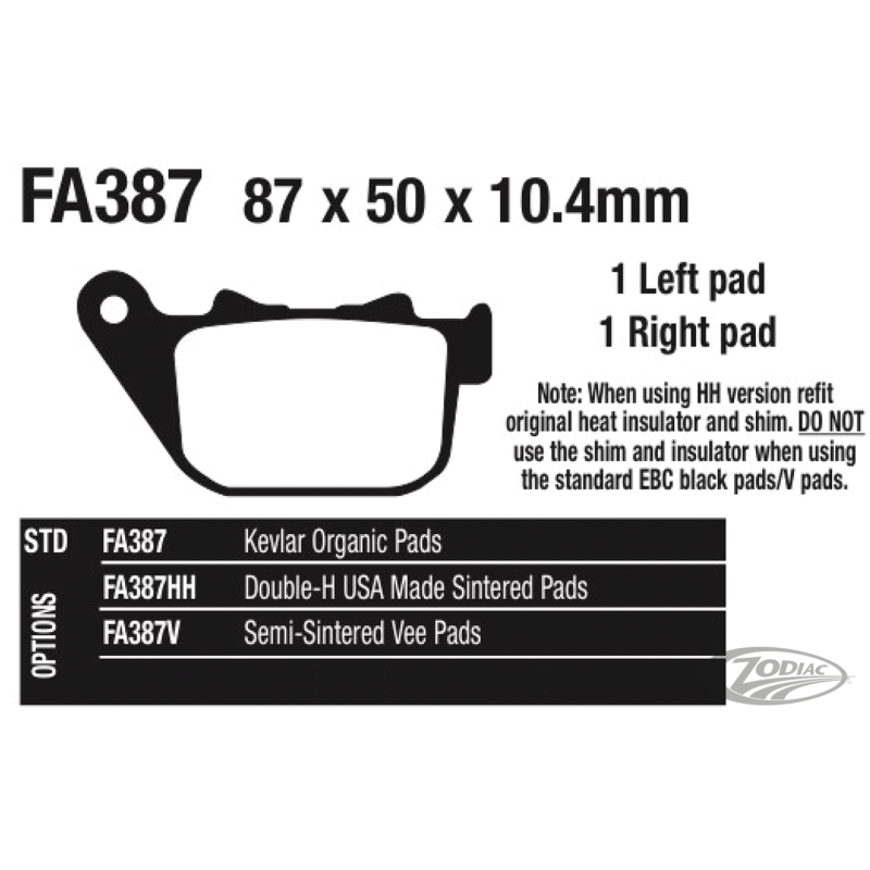 EBC PLAQUETTES DE FREIN, ARRIERE