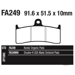 PLAQUETTES DE FREIN POUR ETRIER AFTER MARKET