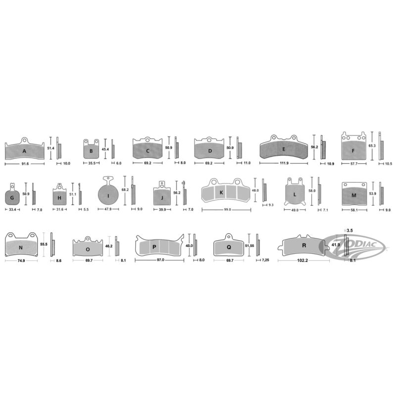PLAQUETTES DE FREIN POUR ETRIER AFTER MARKET