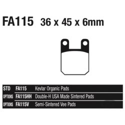 PLAQUETTES DE FREIN POUR ETRIER AFTER MARKET