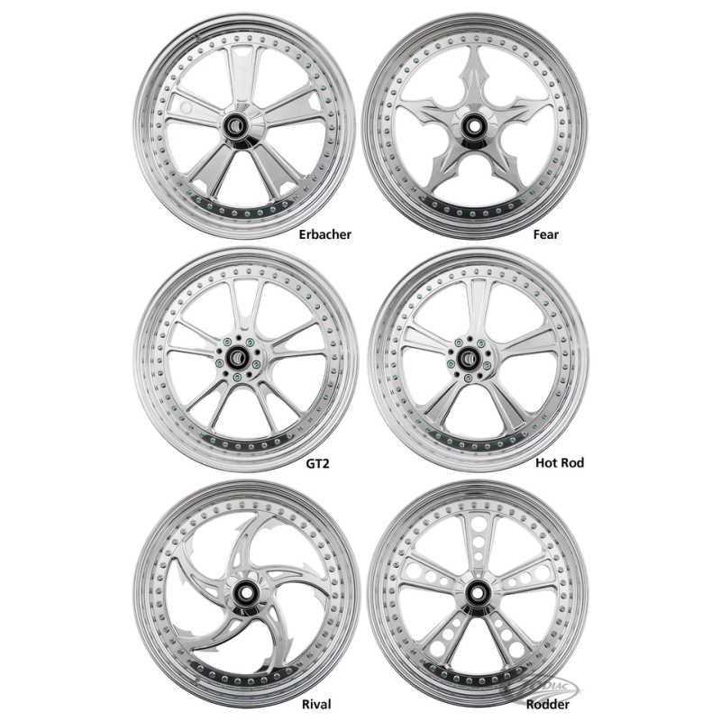 ROUES RICK'S 3-PARTIES USINEES EN ALUMINIUM