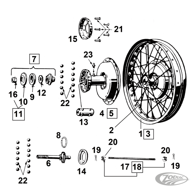PIECES DE ET DE MOYEUX POUR 45CI SOLO