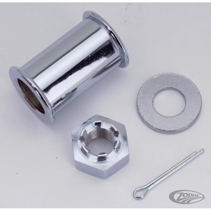 AXES DE ROUES AVANT ET ARRIERE CHROMES