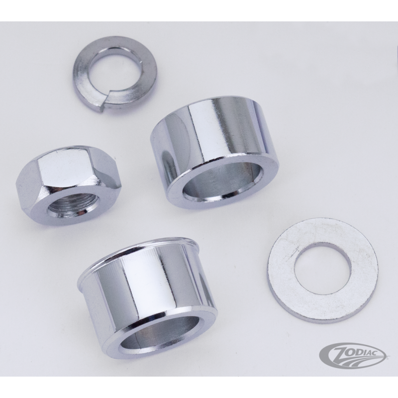 AXES DE ROUES AVANT ET ARRIERE CHROMES