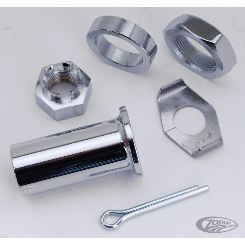 AXES DE ROUES AVANT ET ARRIERE CHROMES