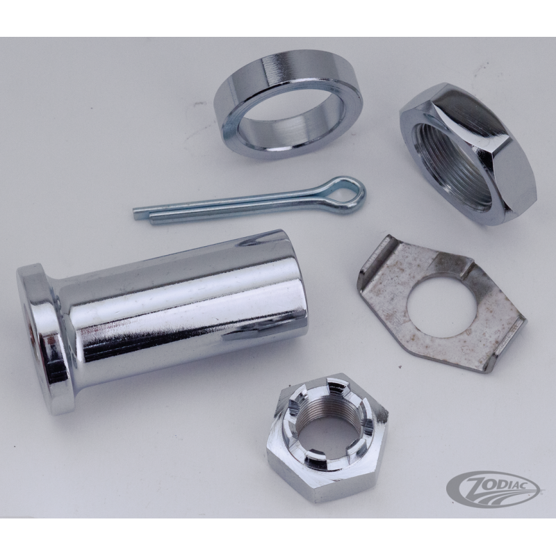 AXES DE ROUES AVANT ET ARRIERE CHROMES