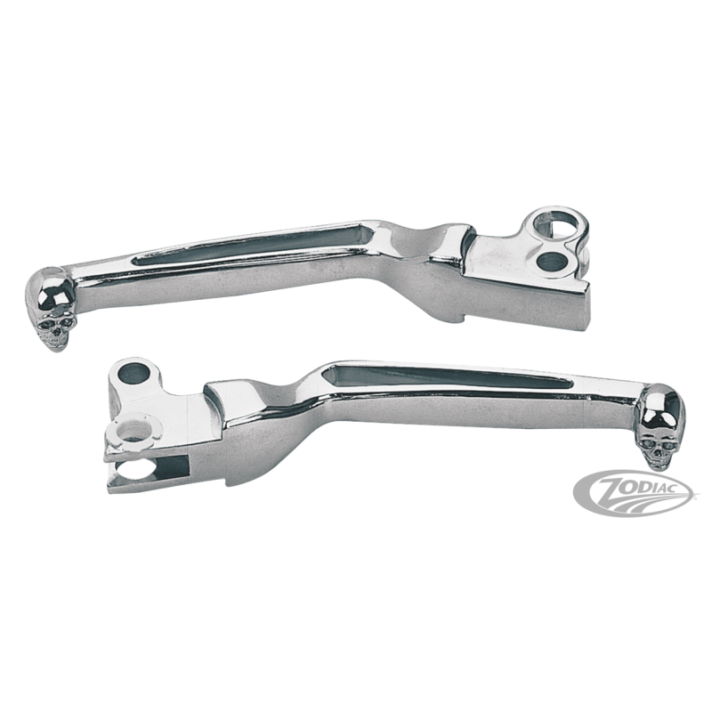 LEVIERS DE FREIN ET D'EMBRAYAGE CHROMES "BAD TO THE BONES" DE STYLE FURTIF