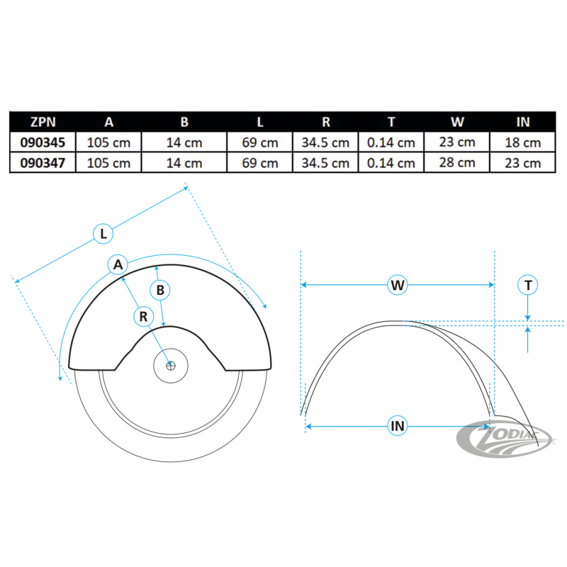 GARDE-BOUE ARRIÈRE DE STYLE HÉRITAGE POUR MONTAGE CUSTOM