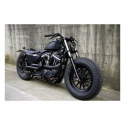ÉCHAPPEMENT DE GUÉRILLA NOIR ROUGH CRAFTS POUR SPORTSTER NOIR