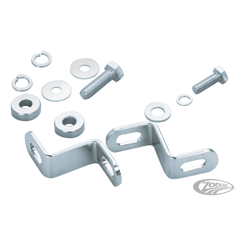 EQUERRES DE FIXATION DE FILTRE A AIR TEARDROP CHROME