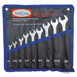 ENSEMBLE DE CLÉS MIXTES EN POUCES 9 PIÈCES