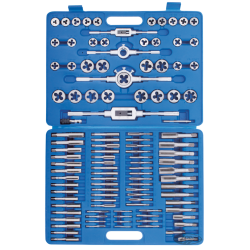JEU DE TARAUDS ET FILIERES METRIQUES/POUCES, 110 PIECES