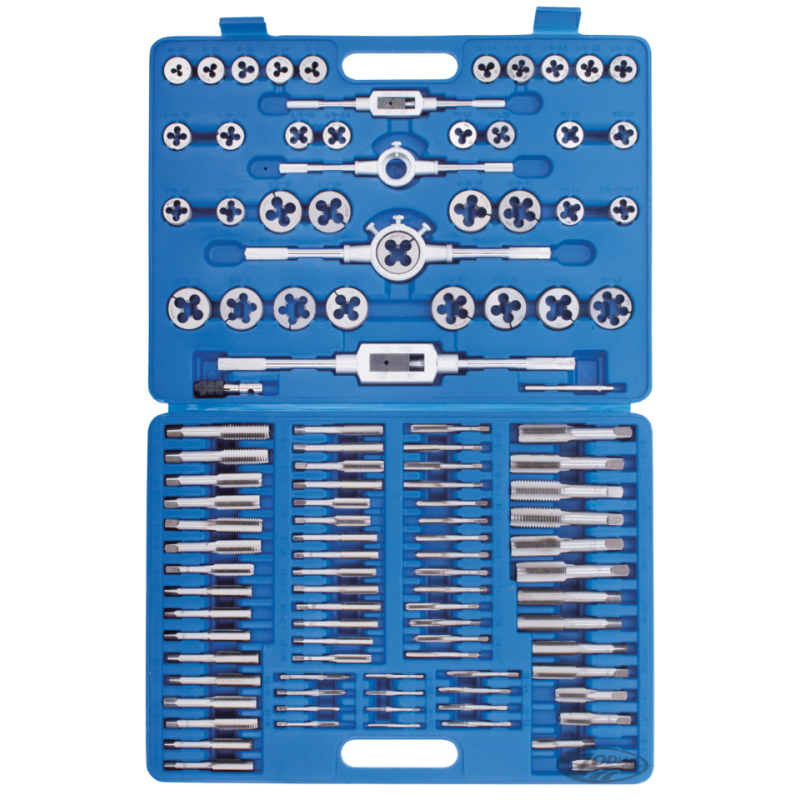 JEU DE TARAUDS ET FILIERES METRIQUES/POUCES, 110 PIECES