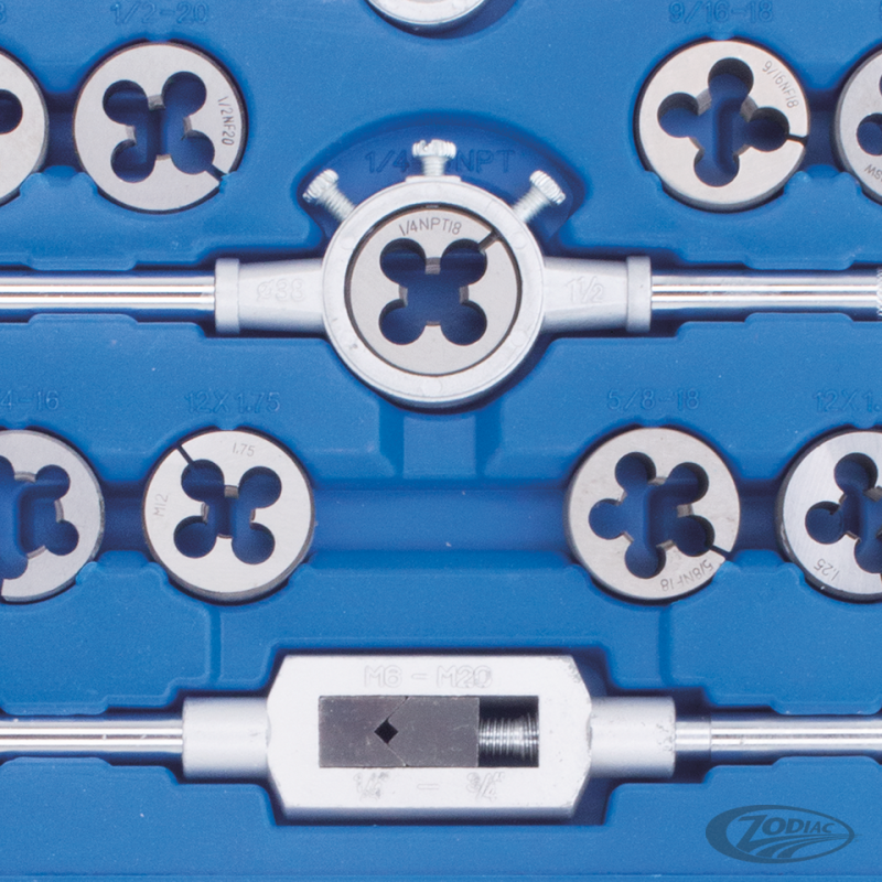 JEU DE TARAUDS ET FILIERES METRIQUES/POUCES, 110 PIECES