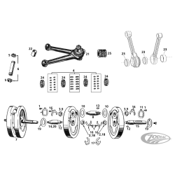 PIECES DE RECHANGE DE VILEBREQUIN POUR 45CI & BIG TWIN LATERAL