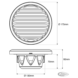 HAUT-PARLEURS AQUATIC ETANCHES SIX POUCES ET DEMI