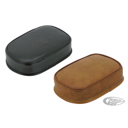 POUF A VENTOUSES EN CUIR NOIR VERITABLE