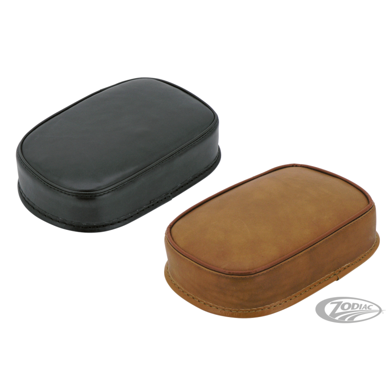 POUF A VENTOUSES EN CUIR NOIR VERITABLE