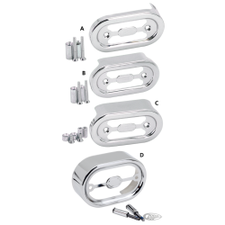 CACHES REGULATEURS CHROMES ET OVALES