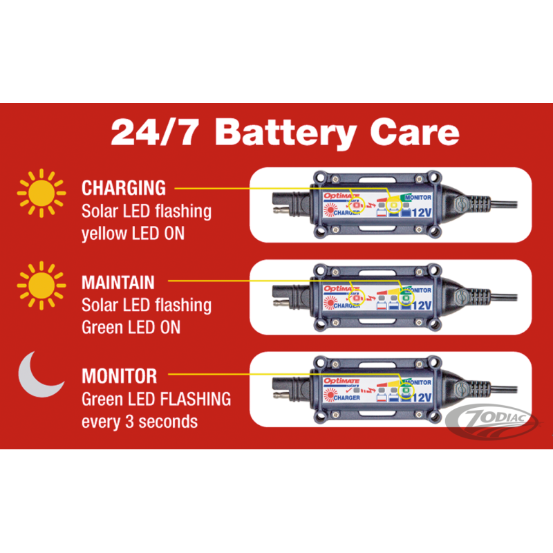 CHARGEUR OPTIMATE SOLAIRE 12V & MONITEUR
