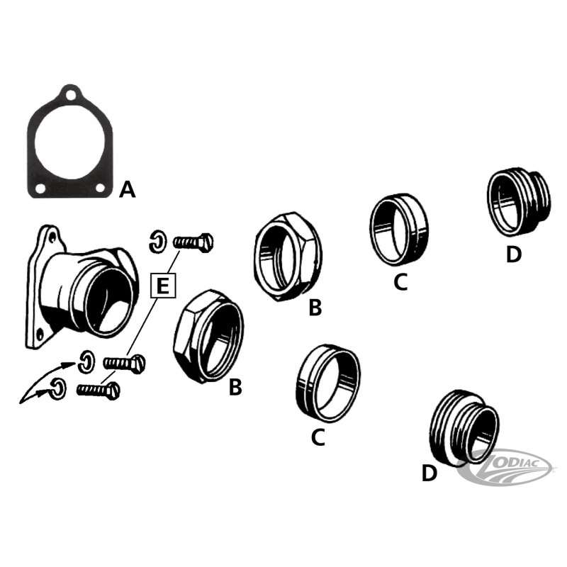 PIECES DE PIPE D'ADMISSION POUR 45 CI ET ANCIENS LATERAL