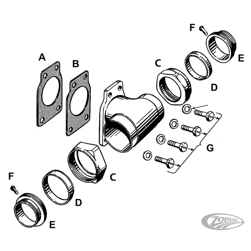 PIECES DE PIPE D'ADMISSION POUR 45 CI ET ANCIENS LATERAL
