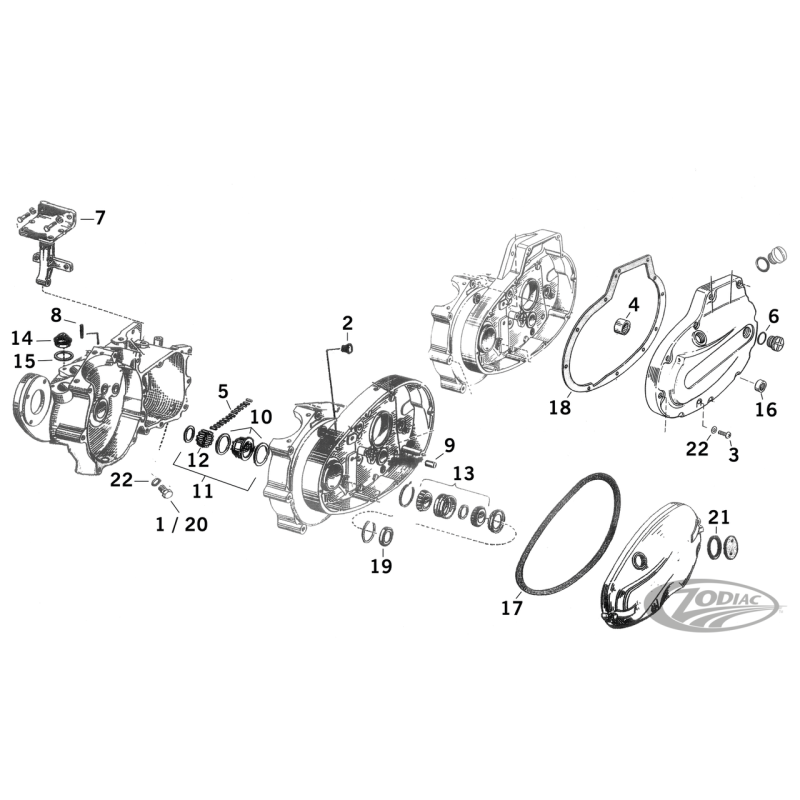 PIECES DE BAS MOTEUR POUR 1954-1956 KH & 1957-1976 XL