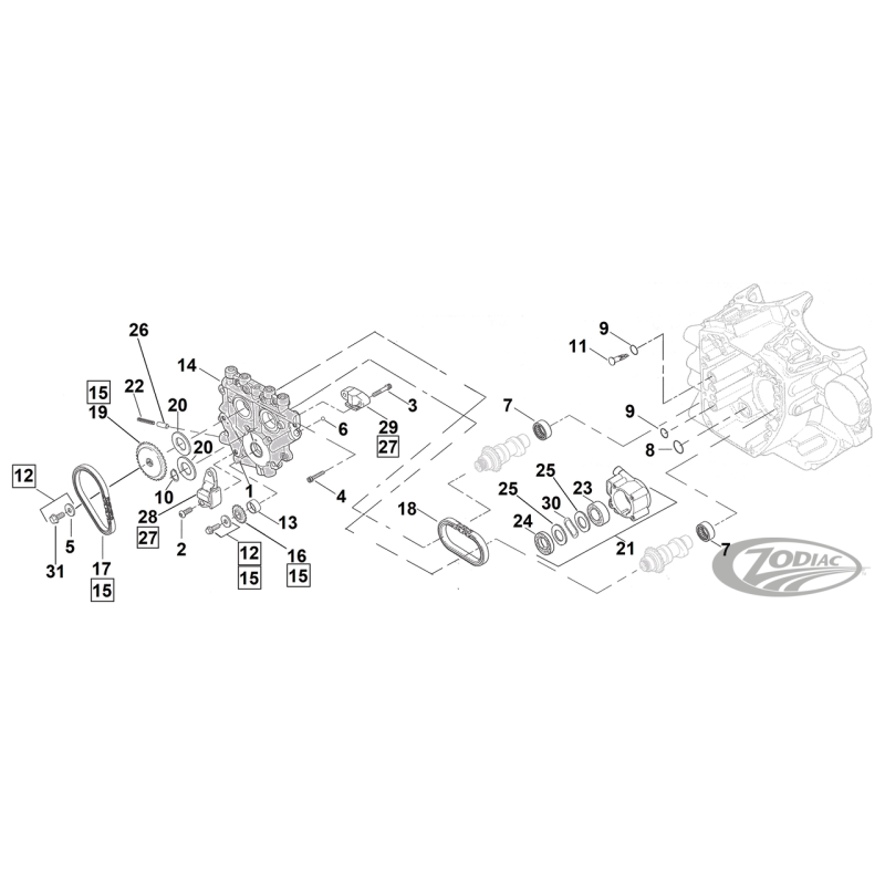 PIÈCES DE DISTRIBUTION POUR LES DERNIERS TWIN CAM