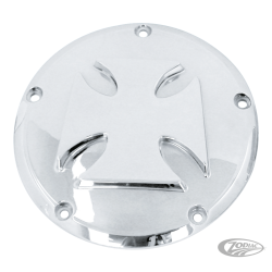 COUVERCLE D'EMBRAYAGE CROIX DE MALTE CHROMES EN ALUMINIUM