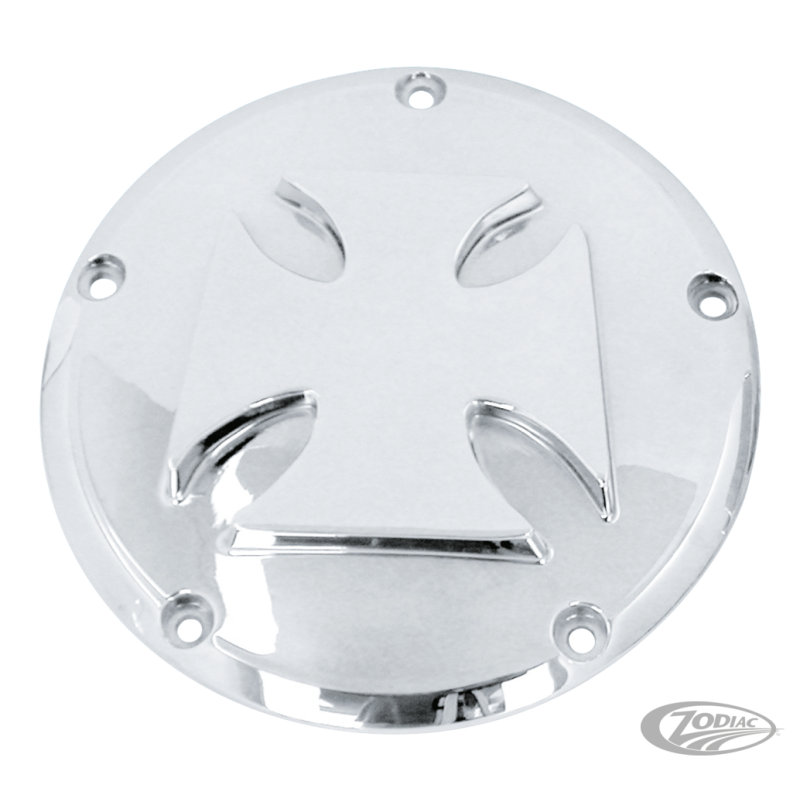 COUVERCLE D'EMBRAYAGE CROIX DE MALTE CHROMES EN ALUMINIUM