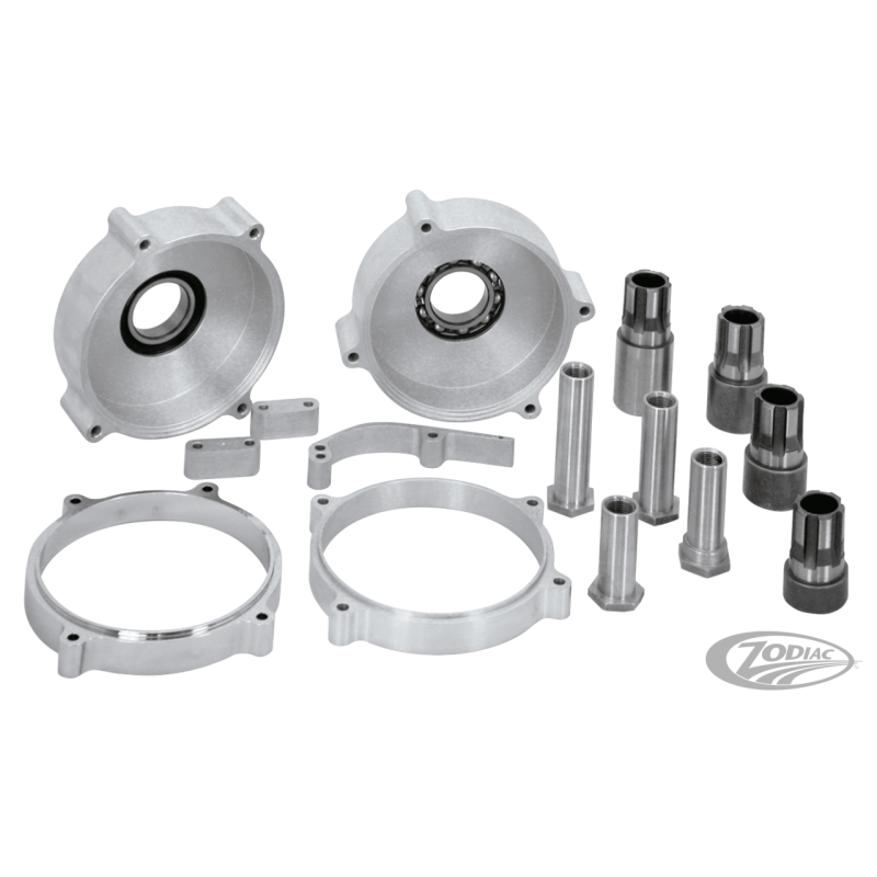 ARBRES MOTEUR, ECROUS, ENTRETOISES DE PRIMAIRES ET PLAQUES DE BOITE DEPORTES.