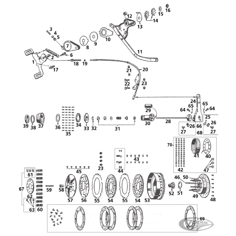 PIECES D'EMBRAYAGE POUR 45CI