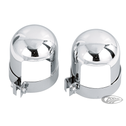 COUVERCLES D'AMORTISSEUR CHROMES POUR LES H.D.