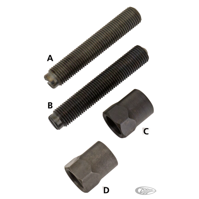 VIS DE REGLAGE ET ECROU-FREIN DE POUSSOIR