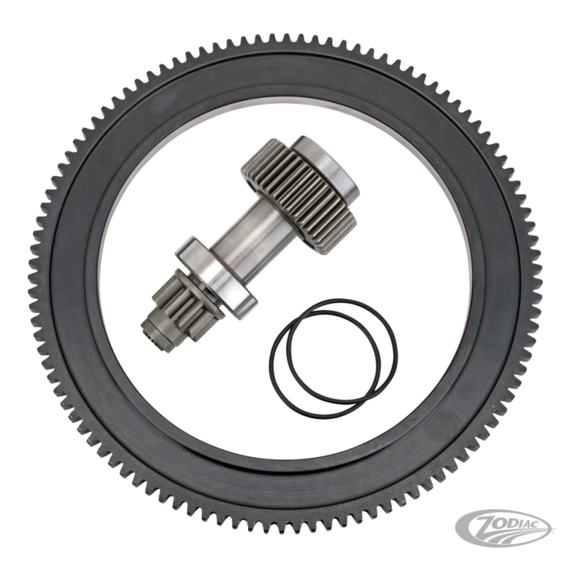 PIGNON DE DEMARRAGE ET COURONNE DE CLOCHE D'EMBRAYAGE