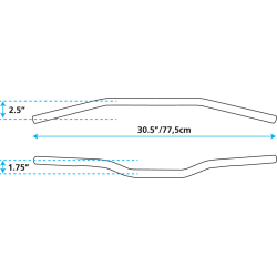 UN POUCE DIAMETRE DIRT TRACK GUIDONS ZODIAC CUSTOM PRODUCTS