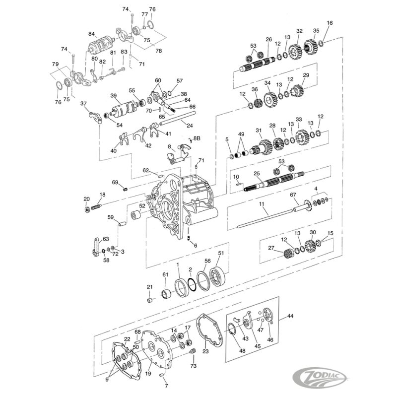 PIECES DE BOITE 5 POUR BIG TWIN DE 1994-2006