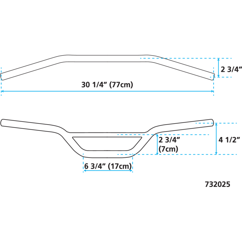 UN POUCE DIAMETRE MOTOR-X GUIDONS ZODIAC CUSTOM PRODUCTS