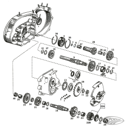 PIECES DE BOITE POUR SPORTSTER BOITE 4