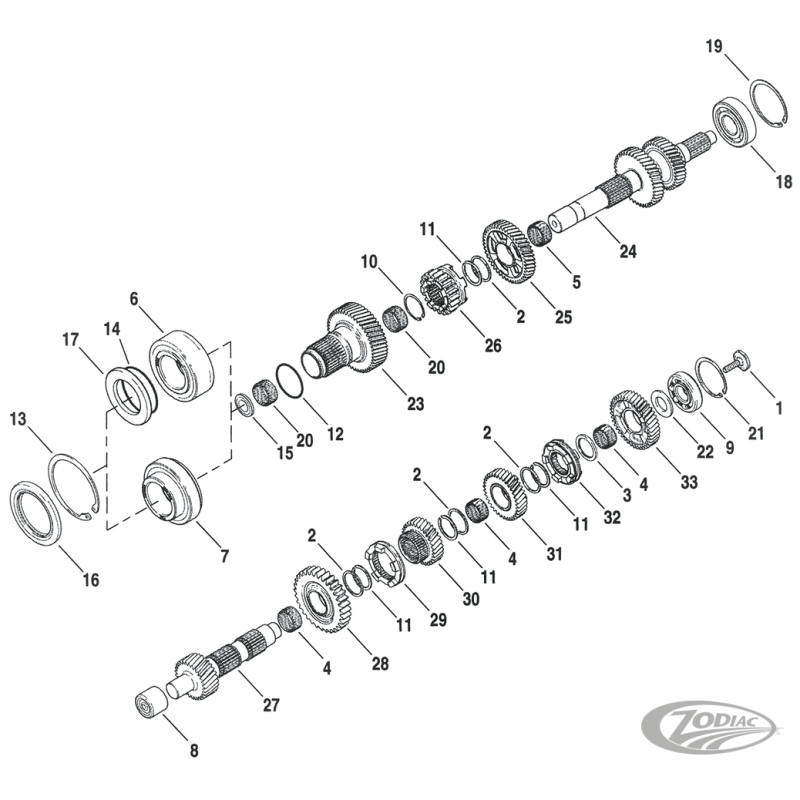 PIECES DE BOITE POUR 2006-2022 XL ET XR SPORTSTER ET BUELL A AIR