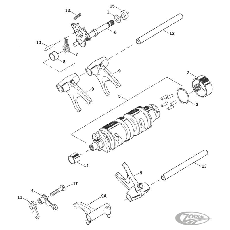 PIECES DE SELECTION DE BOITE POUR 1991 A 2003 SPORTSTER